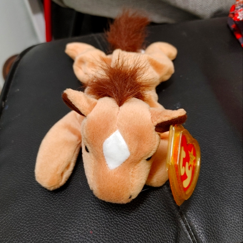 Derby the Horse 1995 Vintage Beanie Baby - Heart Tag with Protector